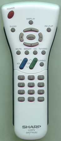 SHARP RRMCGA077WJSC GA077WJSC Genuine  OEM original Remote