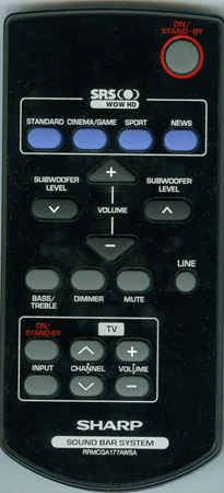 SHARP RRMCGA177AWSA Genuine OEM original Remote