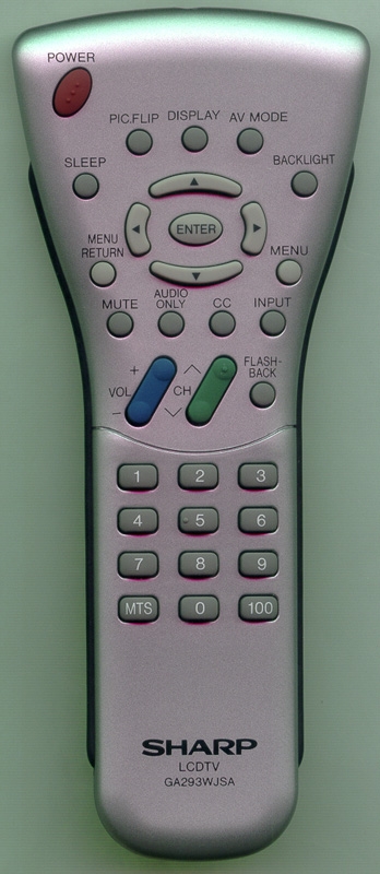 SHARP RRMCGA293WJSA GA293WJSA Genuine OEM original Remote