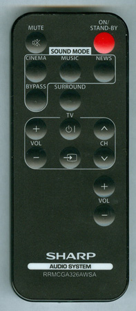 SHARP RRMCGA326AWSA Genuine OEM original Remote