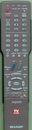 SHARP RRMCGA363WJSA GA363WJSA Genuine  OEM original Remote