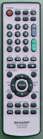 SHARP RRMCGA497WJSA GA497WJSA Genuine OEM original Remote