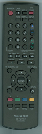 SHARP RRMCGA938WJPA GA938WJPA Genuine OEM original Remote