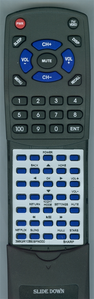 SHARP 398GR10BESPN000 replacement Redi Remote