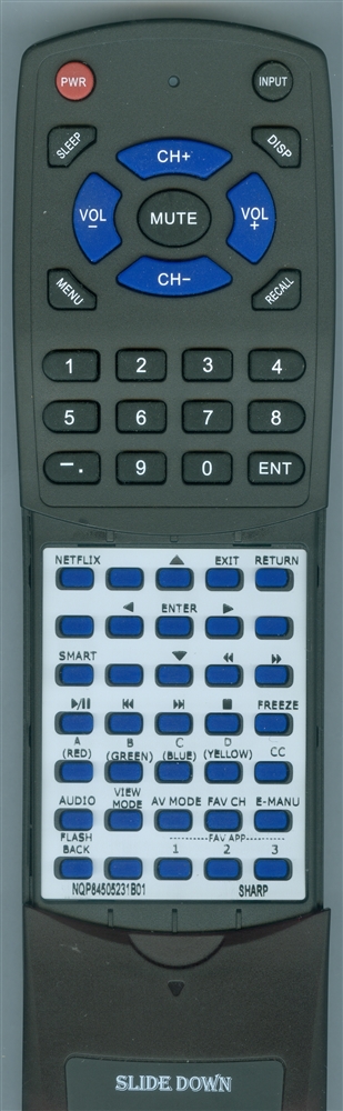SHARP NQP84505231B01 845-052-31B01 replacement Redi Remote