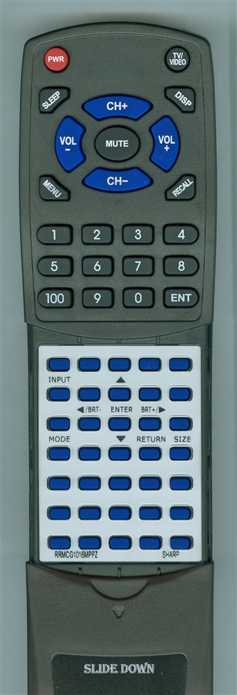 SHARP RRMCG1016MPPZ replacement Redi Remote
