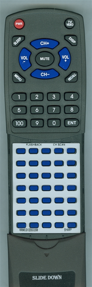 SHARP RRMCG1233CESB G1233CESB replacement Redi Remote