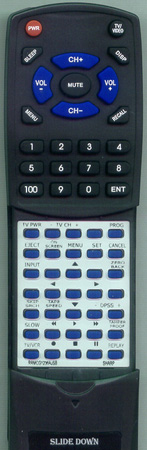 SHARP RRMCG1236AJSB replacement Redi Remote