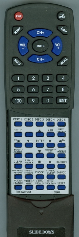 SHARP RRMCGA007SJSA replacement Redi Remote