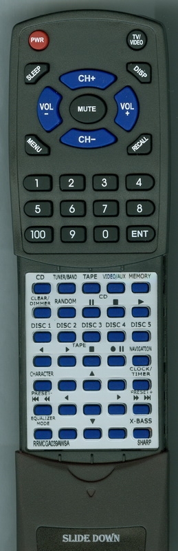 SHARP RRMCGA039AWSA replacement Redi Remote