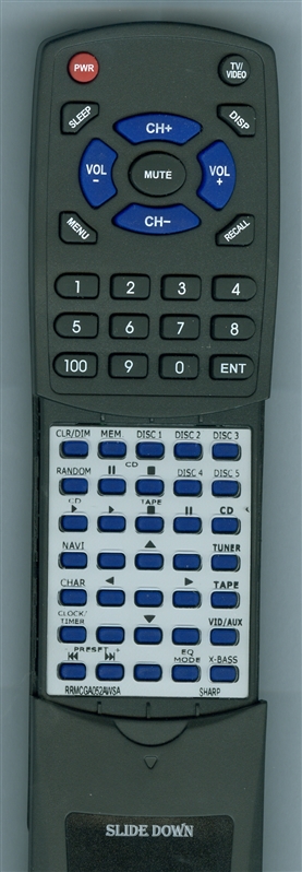 SHARP RRMCGA052AWSA replacement Redi Remote