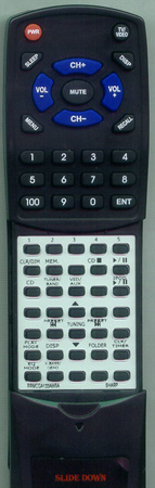 SHARP RRMCGA133AWSA replacement Redi Remote