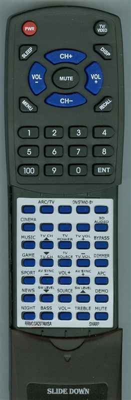 SHARP RRMCGA297AWSA replacement Redi Remote