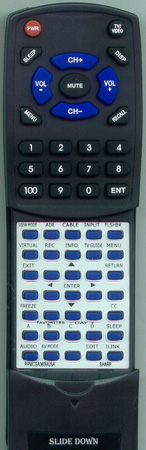 SHARP RRMCGA363WJSA GA363WJSA replacement Redi Remote