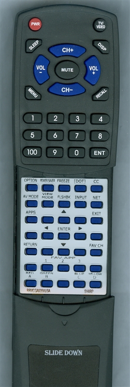 SHARP RRMCGA935WJSA GA935WJSA replacement Redi Remote