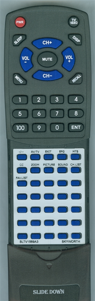 SKYWORTH SLTV1569A3 replacement Redi Remote