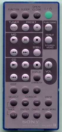 SONY 1-418-063-11 RMSMD1 Genuine  OEM original Remote