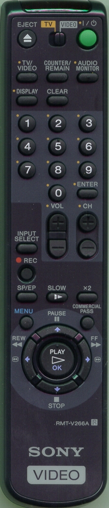 SONY 1-418-694-11 RMTV266A Refurbished Genuine OEM Original Remote