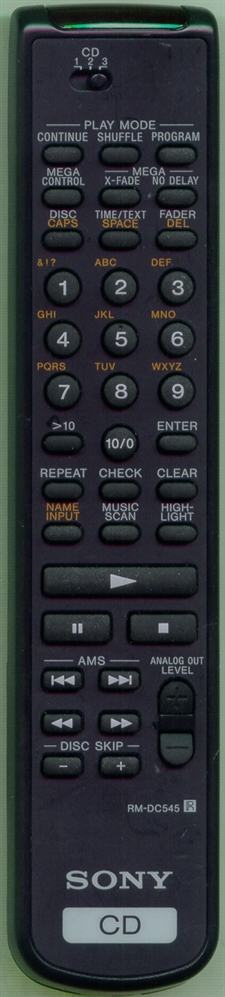 SONY 1-418-858-21 RMDC545 Refurbished Genuine OEM Original Remote