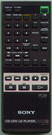 SONY 1-463-897-51 RMT101 Genuine OEM original Remote
