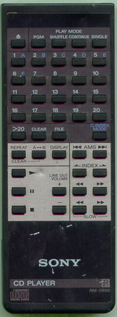 SONY 1-463-909-11 RMD650 Genuine  OEM original Remote