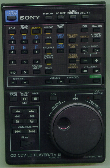 SONY 1-465-300-11 RMTJ722 Refurbished Genuine OEM Original Remote