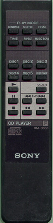 SONY 1-465-398-11 RMD306 Genuine  OEM original Remote