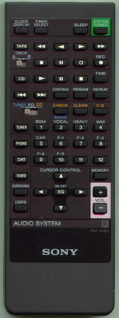 SONY 1-465-707-11 RMS160 Genuine  OEM original Remote