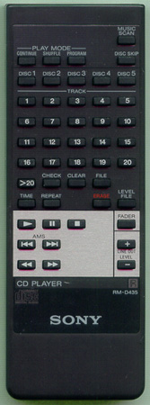 SONY 1-467-076-11 RMD435 Genuine  OEM original Remote