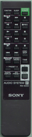 SONY 1-467-778-11 RMS343 Genuine  OEM original Remote