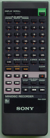 SONY 1-473-028-11 RMD3M Genuine OEM original Remote