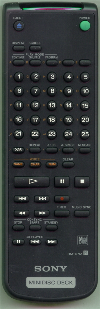 SONY 1-473-785-11 RMD7M Refurbished Genuine OEM Original Remote