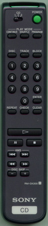 SONY 1-473-800-11 RMDX200 Genuine  OEM original Remote