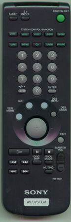 SONY 1-475-133-11 RMH501 Genuine  OEM original Remote