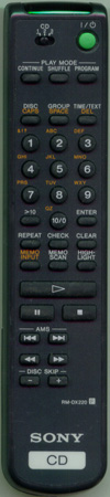 SONY 1-475-654-11 RMDX220 Genuine  OEM original Remote