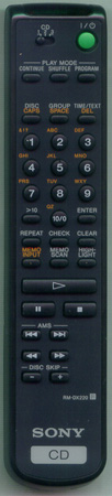 SONY 1-475-654-12 RMDX220 Genuine  OEM original Remote