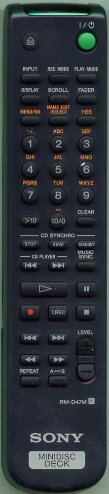SONY 1-476-057-11 RMD47M Refurbished Genuine OEM Original Remote