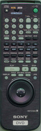 SONY 1-476-249-81 RMTD124A Genuine  OEM original Remote