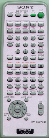 SONY 1-476-445-11 RMSD270 Genuine OEM original Remote