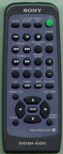 SONY 1-476-512-11 RMSR210AV Refurbished Genuine OEM Original Remote