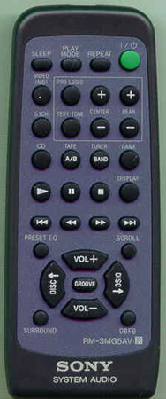 SONY 1-476-631-11 RMSMG5AV Genuine  OEM original Remote