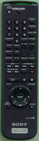 SONY 1-476-830-11 RMR70 Genuine OEM original Remote