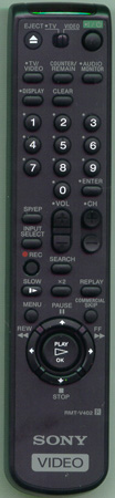 SONY 1-477-280-11 RMTV402 Genuine  OEM original Remote