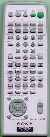 SONY 1-477-317-11 RMSV215D Genuine OEM original Remote