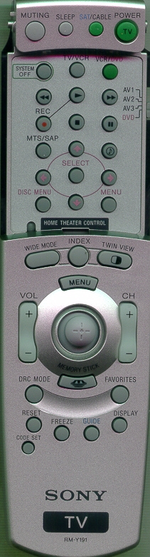SONY 1-477-936-11 RMY191 Refurbished Genuine OEM Original Remote