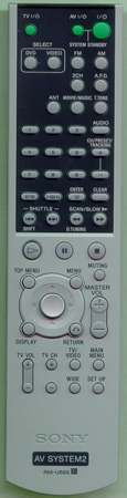 SONY 1-478-582-11 RMU665 Genuine  OEM original Remote