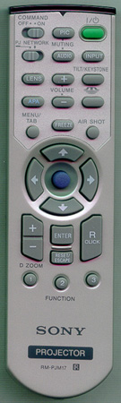 SONY 1-478-734-21 RMPJM17 Genuine OEM original Remote
