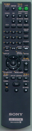 SONY 1-480-585-21 RMAAU020 Genuine  OEM original Remote