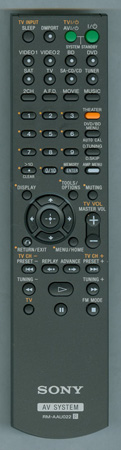 SONY 1-480-586-21 RM-AAU022 Genuine OEM original Remote