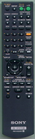 SONY 1-480-588-11 RMAAU021 Genuine  OEM original Remote